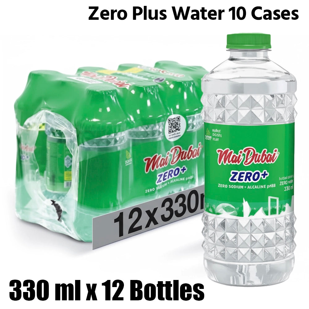 Mai dubai, zero plus water, 10 cases (12 bottles x 330ml each)