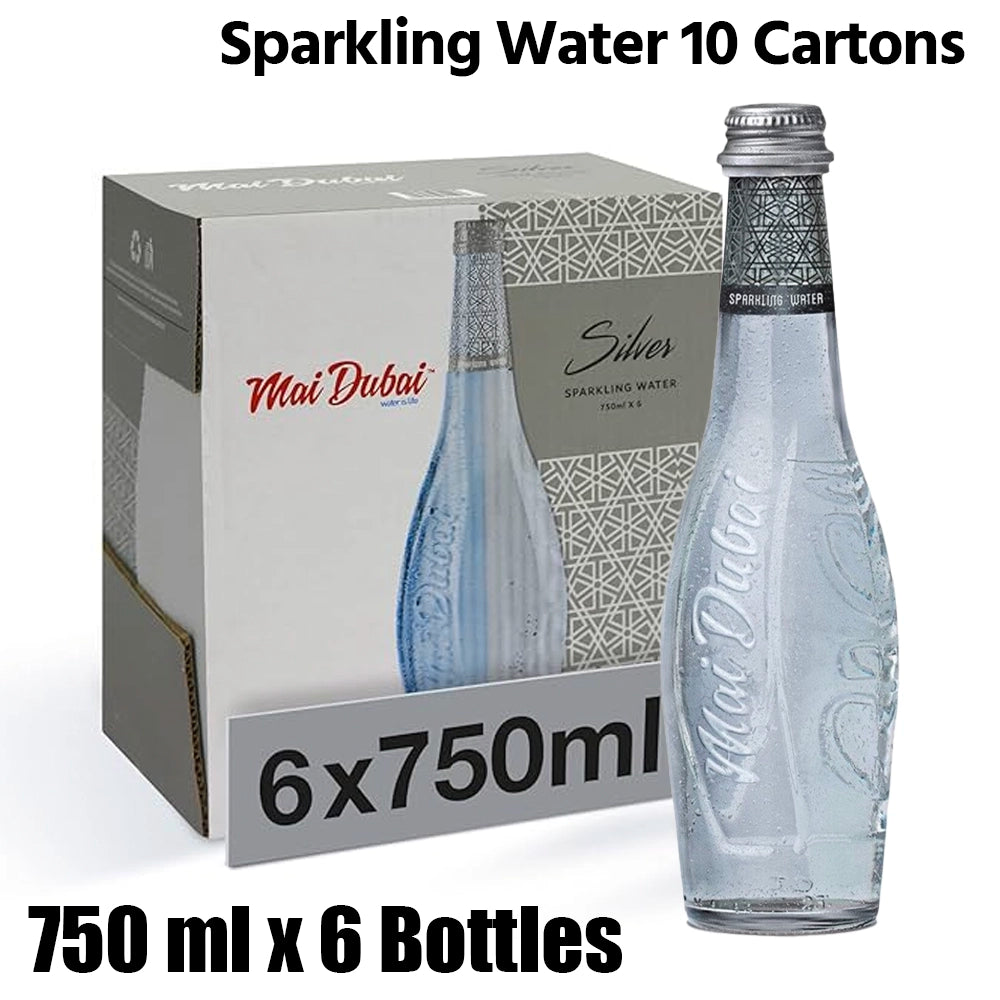Mai dubai, sparkling water, 10 cartons (6 bottles x 750ml each)