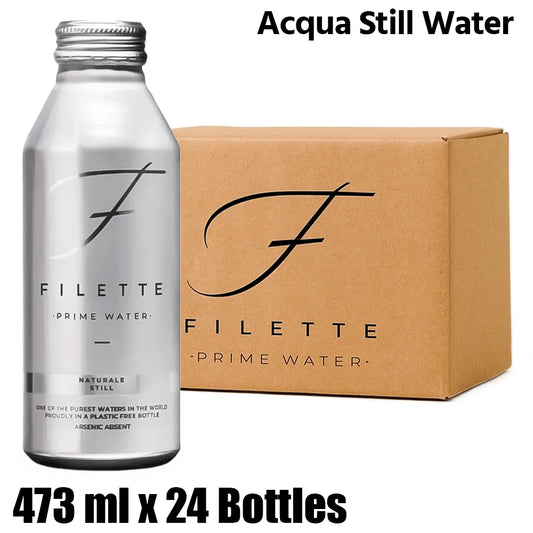 Acqua filette still water, italy, 1 box (24 bottles x 473ml each)